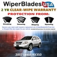 thumbnail image 2 of 2007 Lexus RX350 Beam Wiper Blades Wipers w/2yr Warranty (Set of 2), 2 of 5