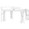 thumbnail image 3 of Perfect Garden 13x10ft Patio Gazebo, Metal Frame with Double Roof and Mosquito Net, Brown, 3 of 5