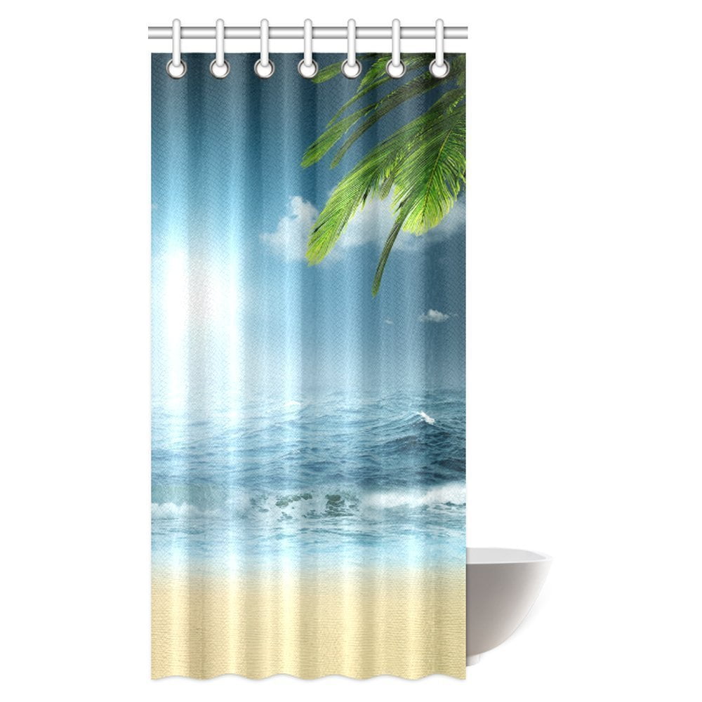 MYPOP Ocean Beach  Theme Decorations  Shower Curtain Beach  