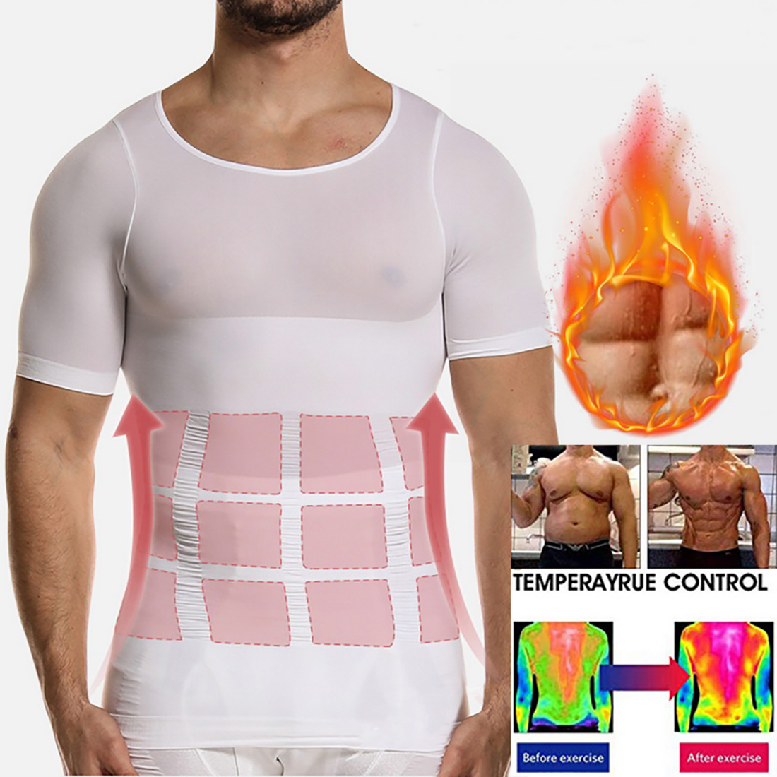 Menore Compression Shirts for Men Tank Tops Body Shaper