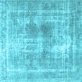 thumbnail image 1 of Ahgly Company Indoor Square Persian Light Blue Traditional Area Rugs, 3' Square, 1 of 4