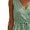 Green, variant on Sleeveless V Neck Drawstring Waist Midi Dress Ladies Casual Ruffle Hem Summer Sundress for Women