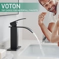 thumbnail image 3 of Grifo de baño VOTON Black Waterfall Fregadero negro mate, 3 of 6