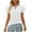 White, variant on Ohufall Womens Tops! Women's Fashion Casual Spring And Summer Solid Double Layer Short Sleeve V-Neck Shirt Blouse T-shirt