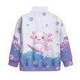 thumbnail image 6 of Xoenoiee Axolotl Bubble Palm Tree Print Girls' 1/4 Zipper Sweatshirts Casual Oversized Long Sleeve Pullover Tops Cute Half Zipper Hoodie Sweater, Size 7-8 Years, 6 of 7