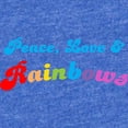 thumbnail image 2 of CafePress - Bl_Peace Love Rainbows - Cute Infant Baby Football Bodysuit, 2 of 3