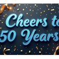 thumbnail image 5 of LUUFILx Golden 50th Anniversary Balloon Backdrop Banner Party Supplies Birthday Celebration Decorations Photography Props Years Background, 5 of 9