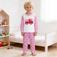 thumbnail image 4 of Boys Pajama Set Valentines Day Pajamas Long Sleeve Heart Print Crew Neck Loungewear Boys 9-10 Years Pajamas, 4 of 4