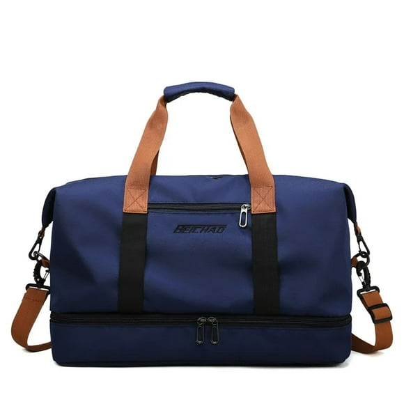 Weekender Bags Travel Duffle Bag for Women Men Gym Fitness Yoga Handbag Luggage Shoulder Crossbody Carry On Short-distance Bags Blue