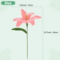 thumbnail image 3 of 1-Pack Flores de Ganchillo, Lirio de Lana Artificial Tejido a Mano, Flores Tejidas [Rosa Melón], 3 of 6