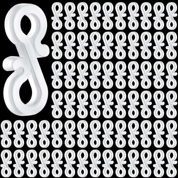 150 Pieces Christmas Light Clips Mini White Gutter Hanger Hooks Weatherproof Plastic Gutter Clips Xmas Outdoor String Light Hooks for Christmas Halloween Holiday Party Light Decor (S Style)