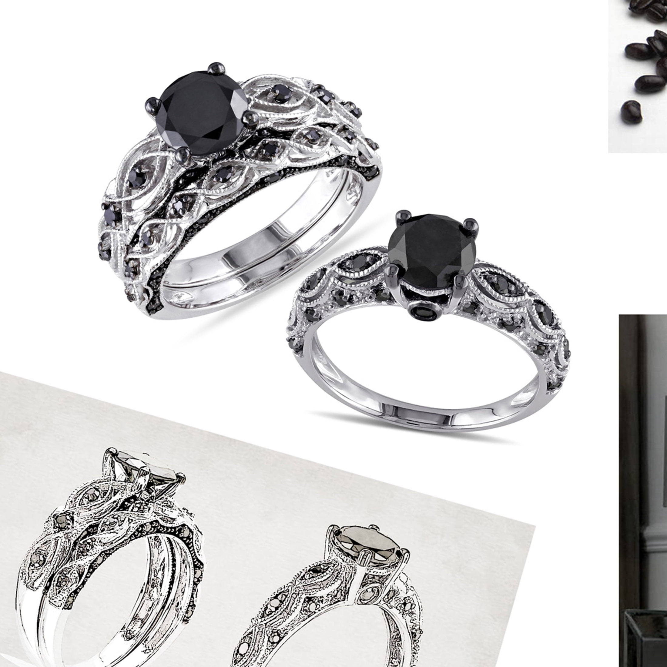 Everly Women's Diamond 10k White Gold Bridal Set