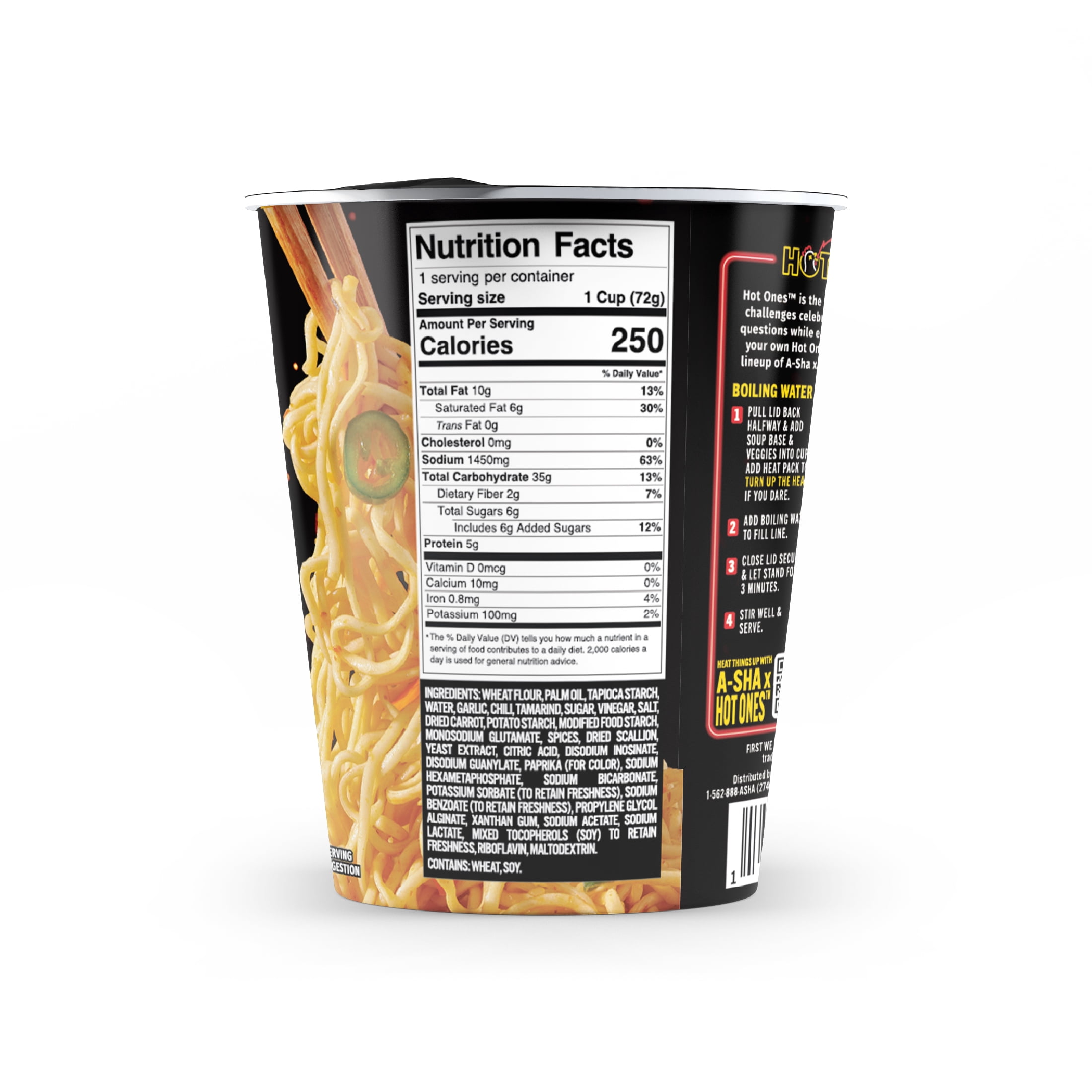 (6 pack) Hot Ones x A-Sha Smoky Chili Ramen Noodle Soup