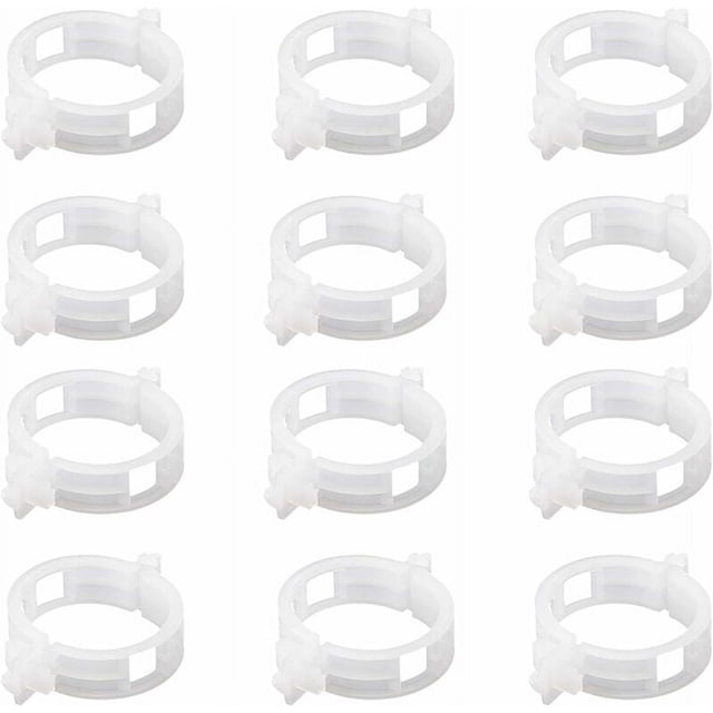Clips para Plantas Soporte para Plantas para Verduras Tomates y Plantas de Vid Juego de Clips para Plantas de plástico Blanco Reutilizables para 3X3X1.5cm 50 Piezas