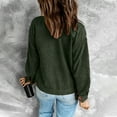 thumbnail image 5 of Herrnalise Women's Corduroy Button Down Shirts Casual Long Sleeve Oversized Jacket Shacket Coat with 4 Pockets Green,S, 5 of 9