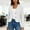 c01White, variant on JGGSPWM Women's Cropped Blazers Ruched Sleeve Lightweight Work Office Blazer Jacket Short Blazer with Button Pink M