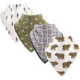 thumbnail image 2 of Hudson Baby Infant Boy Cotton Fleece Bandana Bibs 4pk, Bear, One Size, 2 of 2