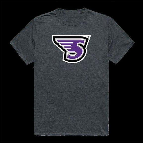 W Republic 519-730-HCH-04 Stonehill College Skyhawks Cinder T-Shirt, Heather Charcoal - Extra Large