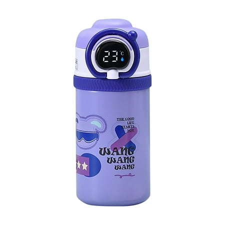 

HMGZSTY Glass&Bottle Highly Attractive Children s Cartoon Cup 316 Stainless Steel Smart Water Cup Portable Cup Adorable Cup for Students Clearance ! (Blue)