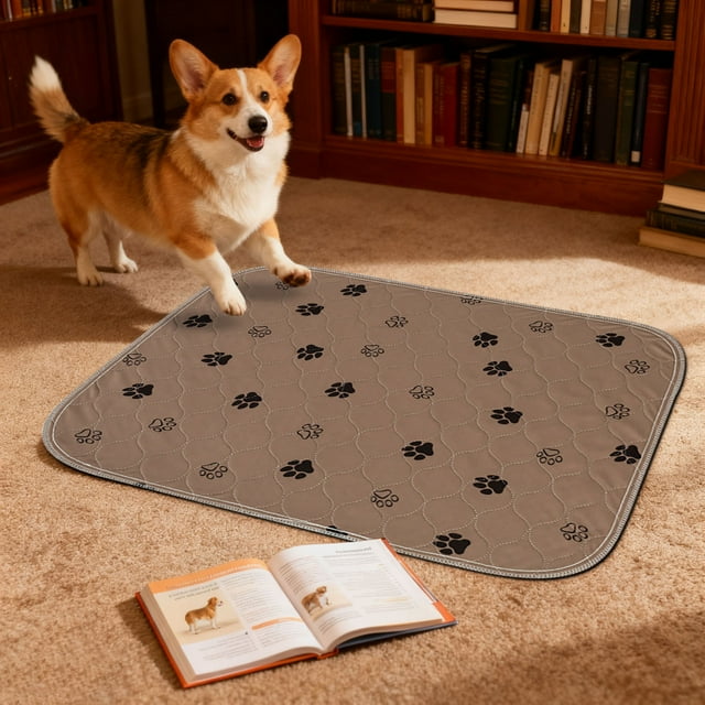 Ohmyroo Tapis Pipi Réutilisable pour Animaux 28x31 Pouces Imperméable Antidérapant pour la Maison