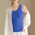 thumbnail image 5 of Xunlbb Tops for Women Under $5 Women's Summer Slim And Comfortable Small Size Round Neck Ribbed Top Sleeveless Cropped Top Sleeveless Tops for Women Under $5 S-2XL, 5 of 7