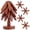 Black Walnut, variant on Set of 4 Wooden Trivets Foldable Heat Resistant Pots and Pans Hot Dishes Wooden Mat Kitchen Table Accessories 8" Diameter Tree Shape Trivet Set Coasters