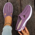 thumbnail image 4 of Ladies Breathable Mesh Soft Sole Closed Toe Orthopedic Shoes for Women Summer Fashionable Versatile Casual Trendy Shoes Purple 7 [EU-38], 4 of 6