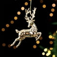 thumbnail image 4 of Reindeer Christmas Ornament - Standing Gold Deer for Tree Decorations - Holiday Keepsake Gift, Reindeer Themed for Fireplace Living Room Dining Table Christmas Decoration, 4 of 7