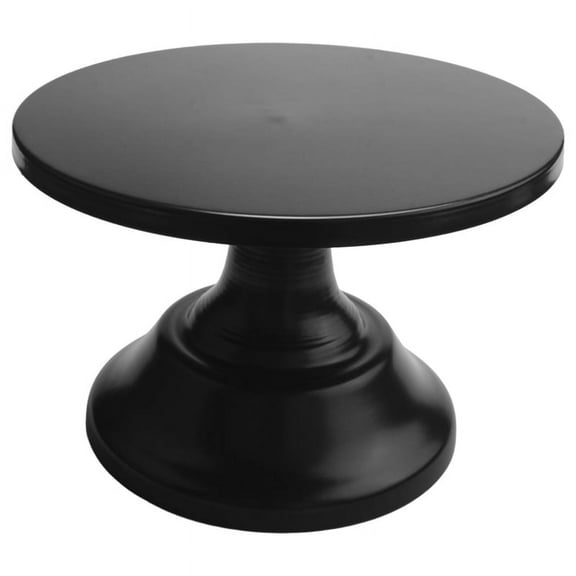 Metal Iron Cake Stand Round Pedestal Dessert Holder (Black)