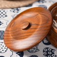 thumbnail image 5 of LNGOOR Handcrafted Solid Wood Serving Bowl with Lid - Perfect for Rice  Noodles & Soup - Ideal Kitchen & Dining Accessory, 5 of 5