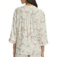thumbnail image 2 of Donna Karan Sleepwear Womens Tonal Eclipse Button-Down Pajama Top Style-D3423336, 2 of 2