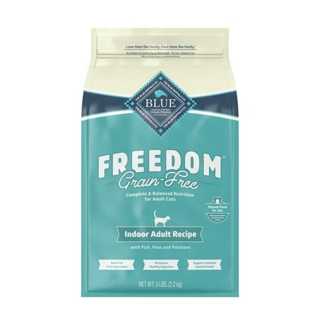 UPC: 0859610008711 | Blue Buffalo Freedom Indoor Fish Dry Cat Food for Adult Cats Grain-Free 5 lb. Bag