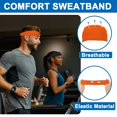 thumbnail image 3 of Uxcell Sport Headbands for Men, Running Sweat Bands Sweat Absorbing Head Band Orange, 3 of 6