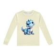 thumbnail image 5 of Pyjamas pour Enfants Filles Ensemble de Pyjama Imprimé Dinosaure Col Rond Manches Longues Pantalon 2 Pcs Printemps Automne Pyjamas Garçon Beige 3 Ans-4 Ans, 5 of 5