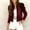 *Wine, variant on ClodeEU Women's Cropped Sequin Long Sleeve Open Front Jackets,Trendy Slim Fit Jacket For Party Green,Womens Plus L