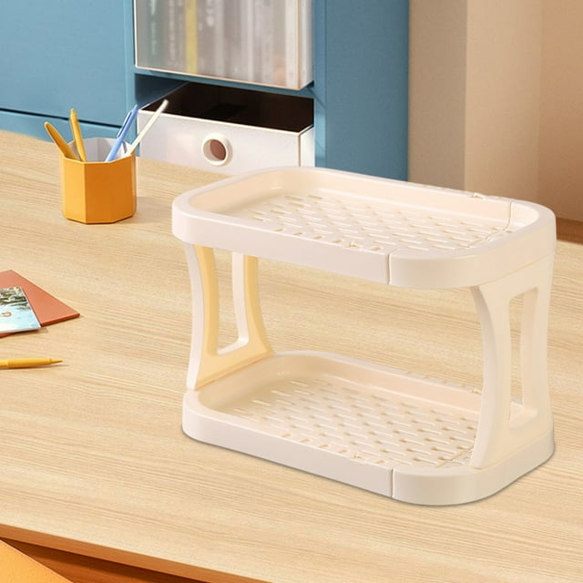 Danhjin Plastic Storage Rack Telescopic Shelf Bedroom Cosmetic Desktop Organizer Bathroom Shampoo And Body Wash Organizer Kitchen Shelf