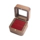 thumbnail image 3 of Caja de madera para anillos, joyero portátil, diseño retro, rústica, pequeña, cuadrada, para guardar baratijas. Terciopelo rojo, 3 of 9