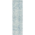 thumbnail image 2 of SAFAVIEH Abstract Ethelyn Solid Runner Rug, Blue/Ivory, 2'3" x 8', 2 of 10