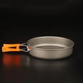 thumbnail image 1 of Poêle à Frire de Camping Portable Antiadhésive avec Poignée Pliable et Sac de Transport Poignée Orange, 1 of 10