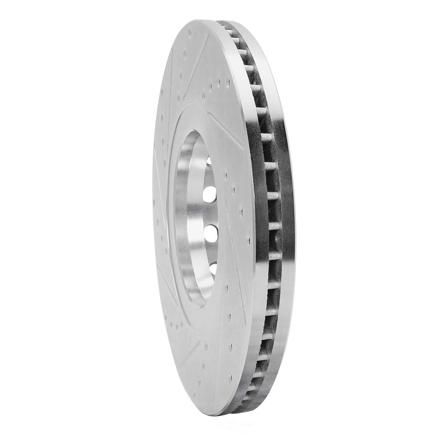 Dynamic Friction Company 631-74024R DFC Brake Rotor - Drilled And Slotted - Silver
