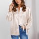 thumbnail image 2 of Blusa Manga Larga Correa Puño Cuello Redondo Sedoso Botón Abajo Casual Moda Cardigan Tops para Mujer Albaricoque S, 2 of 8
