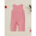 thumbnail image 5 of ZINTAOZT Newborn Unisex Baby First Christmas Outfit Plaid Santa Claus/Tree Overalls Romper Sleeveless Fall Spring Jumpsuit, 5 of 8