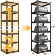 thumbnail image 3 of Storage Shelves 6 Tier Garage Shelving Heavy Duty Loads 2250LBS, Adjustable Heavy Duty Shelving 72’’H Metal Shelves for Storage Warehouse Pantry Kitchen Closet,16’’W X16’’D X72’’H, 3 of 9