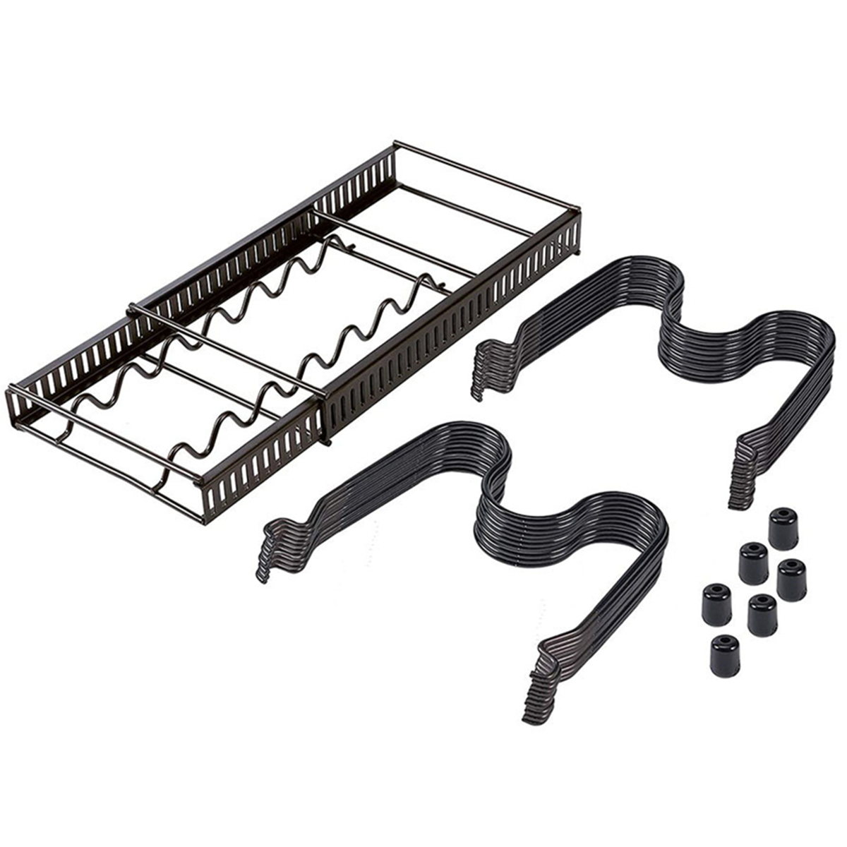 2pcs Pots and Pans Organizer Rack with 10 Adjustable Dividers