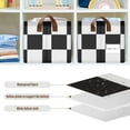 thumbnail image 6 of Ryvnso White and Black Checkered Grid Art Pattern Storage Bins Large Basket Foldable Cube Toys Organizer with Handles 2 PCs, 6 of 8