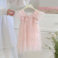 thumbnail image 6 of Girls Flutter Sleeve Party Dress Sequin 3D Wing Mesh Ball Gown Dress, 6 of 6