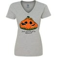 thumbnail image 3 of Inktastic Never Too Old for Halloween Pumpkin Women's V-Neck T-Shirt, 3 of 5