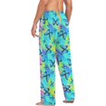 thumbnail image 6 of FREEAMG Colored Tropical Butterflies Pajama Pants for Men, Men's Separate Bottoms, Pure Cotton Comfortable Lounge Pants, 6 of 7