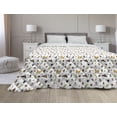 thumbnail image 1 of Nature Art Down Alternative Comforter, Repetitive Look Detailed Bee Buzzing Animals with Wings Detailed Pattern, Microfiber Quilt for All Season, 5 Sizes, Grey Multicolor, by Ambesonne, 1 of 3