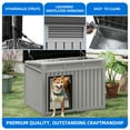 thumbnail image 6 of Dextrus Plastic Dog House with Lift-Up Sloping Roof,Indoor & Outdoor Dog Kennel,Waterproof & Ventilated,Gray,31.9"D x 24.8"W x 24.1"H, 6 of 10